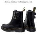 Leather Boots Classic Fashion Black Genuine Leather Working Boots for Women